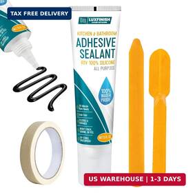 Luxfinish Silicone150 Silicone Sealant - 100% Waterproof Flexible And Shrink Proof Caulk For Bathroom