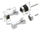 M6098 Laurence Crl Chrome Towel Bar Bracket With Knob
