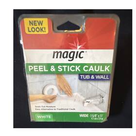 Magic 3016-71264a-1215 Peel And Stick Caulk Tub Wall White Wide 1-5/8 In X 11 Ft