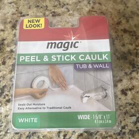 3016-71284a-1215 Magic Peel And Stick Caulk Tub Wall White 1-5/8 Inch X 11ft Model