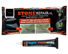 Magicezy 348402002729 Stone Repair Ezy Black Marble Granite Quartz Countertop Chip Kit