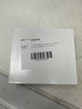 Master Plumer 078864540376 Plumber Yellow Formula 55 Box Of 12 Nib/free Shipping