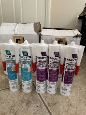 6161919 Maxtite Clear All Purpose 100% Silicone 2 Cases 10.1 Oz Tubes