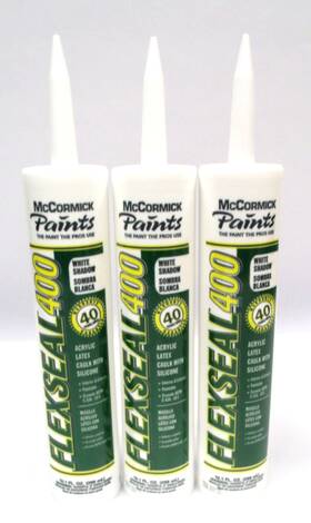 Mccormick 843034006040 3 Flexseal 400 White Shadow 10.1 Oz Tubes Of Acrylic Latex Caulk