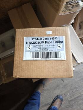66350 Metacaulk Rector Seal 3 Inch Intumescent Pipe Collar - Free Shipping