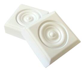 83051 Minute Molding 2 Piece Classic Plastic Block Rosette 2-3/4 Inch For Interior