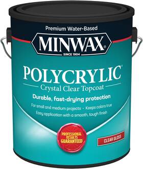 15555000 Minwax 1 Gal 15555 Clear Polycrylic Water-based Gallon Pack Of