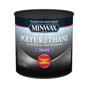 230254444 Minwax Water Based Oil-modified Polyurethane Protective 1/2 Pint