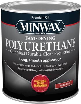 63000444 Minwax 63000 Fast Drying Polyurethane Clear Gloss Quart