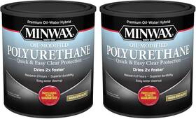 630200444 Minwax Water Based Oil-modified Polyurethane 32 Fl Oz Pack Of 2 Quart