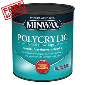 63333444 Minwax 1 Quart 63333 Clear Polycrylic Water-based Quarts Pack Of