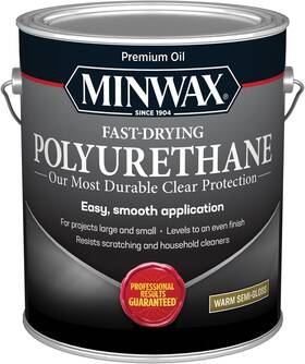 71029000 Minwax Fast Drying Polyurethane Protective Wood Finish Gallon Semi-gloss