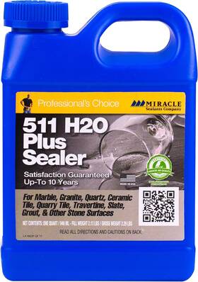 Miracle Sealants 753927513664 511 H2o Plus Sealer Quart Clear