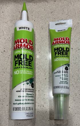 Fg575 Mold Armor Fg573 2-pack Free Caulk And Sealant White 10 Oz Tube 5.5 Squeezable