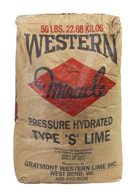 7094-0-0 Mutual Industries Western Type S Hydrated Lime 40 Lb Bag Masonry