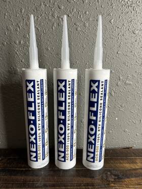 Acs-900 Nexo-flex Lot Of 3 100% Rtv Silicone Sealant White Industrial Grade
