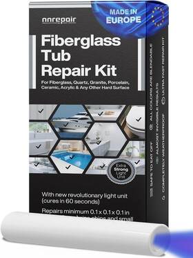 C101af Nnrepair Fiberglass Tub Repair Kit Clear White Acrylic And Dark Color - Fix Your D