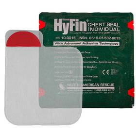 Nar-10-0015 North American Rescue N.a. Latex Free Hyfin Adhesive 6 Inch X6 Transparent Chest Seal Medical Kit