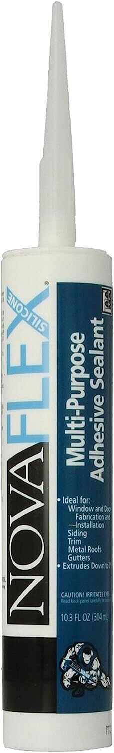 M162 Novagard New 10oz Novaflex Dk Gr Multi-purpose Silicone Sealant Rare Find