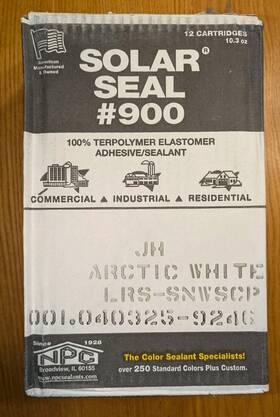 001.040325-9246 Npc Solar Seal 900 Caulk 10oz Artic White Snowscape 246 Case Of 12 New