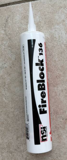 Nsi 662381055668 Fireblock 136 Residential Rated Non-combustible Fire Block 10.3 Oz Caulk Tube