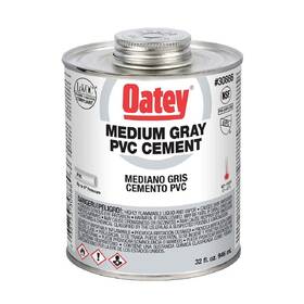 Oatey 038753308869 30886 Pvc Medium Cement 32 Oz Gray