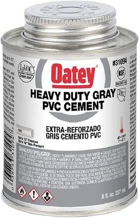 31094 Oatey Heavy Duty Solvent Cement 8 Oz Can Gray Liquid