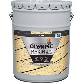 57500a Olympic Maximum 5 Gal. Clear Exterior Waterproofing Sealer Oil Base