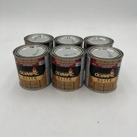 802102 Olympic New 6 Pack Elite 8 Oz. Atlas Cedar Stain And Sealant Sample -