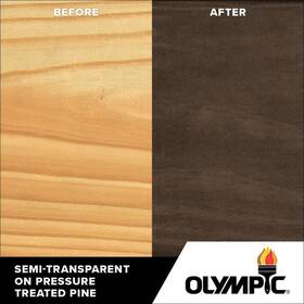 Oly712-05 Olympic Exterior Wood Stains 5-gallon Semi-transparent Water Based Black Oak