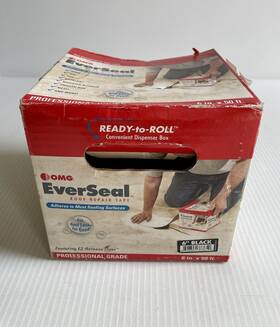 Omg 608309373650 6 In X 50 Ft Roofing Everseal Black Roof Leak Repair Tape Opened Box