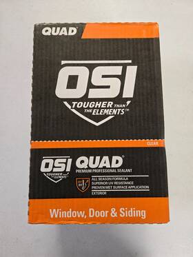 Osi 028756959083 Quad Advanced 10 Oz. Clear #000 Exterior Window Door And Siding Caulk Sealant