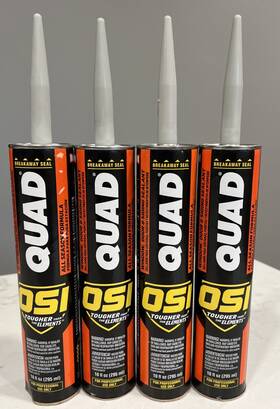 Osi 028756975953 Lot Of 4 Quad Sealant All Season Formula Gray 517 For Windows Doors Siding