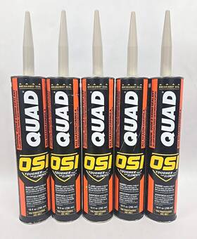 1634319 Osi 5 Pack Quad 10 Oz. Window Door And Siding Polymer Sealant Beige 455