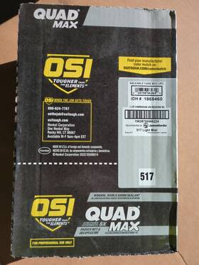 Osi Quad Max 028756962649 12 Pack Window Door Siding Sealant Caulk 9.5oz Light Mist #517