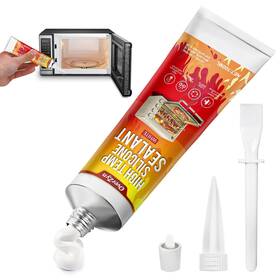 Nzus061 Overzyn 3.8 Oz High Temp Silicone Sealant White Heat Glue