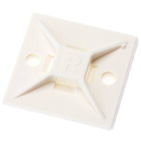 Abm2s-a-c Panduit 4-way White Abs Rubber Adhesive Backed Cable Tie Mount - 10 Item S