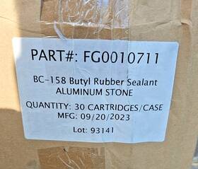 Bc-158 Pecora Butyl Rubber Sealant - Lot Of 30 10.1 Oz Tubes