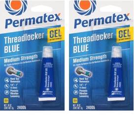24005 Permatex Medium Strength Threadlocker Blue Gel 5 G Ml Pack Of 2