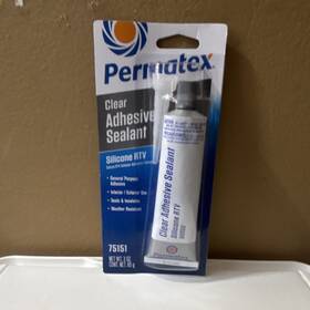 75151 Permatex Clear Silicone Rtv Adhesive Sealant 3 Oz Tube