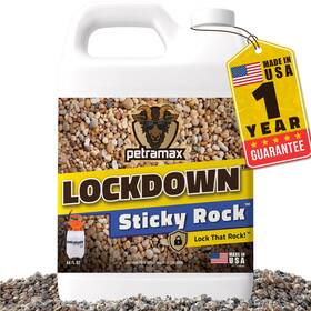Lrg-64ounce Petra Lockdown Sticky Rock Glue For Landscaping 64 Ounce - Super Adhesive Non-toxic