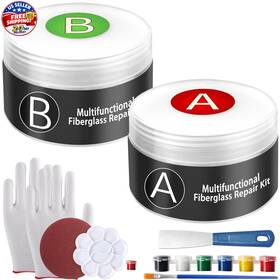 Plachiday 717308673576 Fiberglass Boat Repair Kit - Marine-grade Gel Coat White
