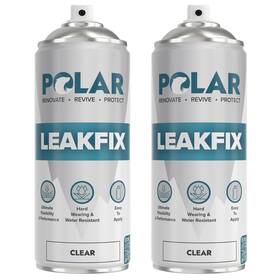 Leakseal1209 Polar Specialist Coatings Clear Leak Fix Spray - 2 X 13.5fl. Oz Waterproof Roof Sealant Insta