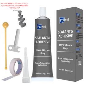 Polixel 704602604931 Gray Rtv Silicone Sealant Adhesive 100% High Temperature
