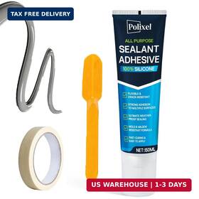 Polixel Global Corp 762284480281 Gray Rtv Silicone Sealant Adhesive - 100% Waterproof Caulk For Bathroom Kitchen