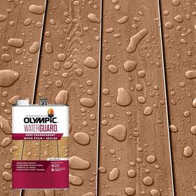 00420550 Ppg Olympic Waterguard 1 Gal. Acorn Brown Semi-transparent Wood Stain And Sealer