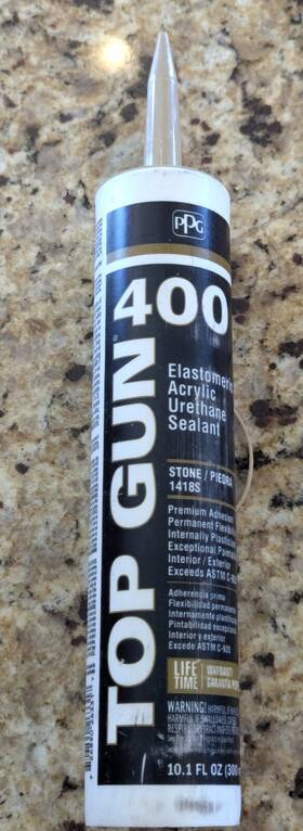 1418s Ppg Top Gun 400 Elastomeric Acrylic Sealant Urethane 10.1 Fl Oz Stone