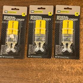 Pro Essentials 430001493684 Lot Of 3 .4 Oz General Purpose Epoxy 5 Min Set Time 3200 Psi