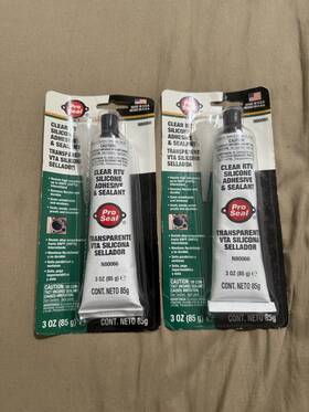 N80066 Pro Seal 80065 Lot Of 2 High Temp Clear Rtv Silicone Adhesive Sealant 3 Oz