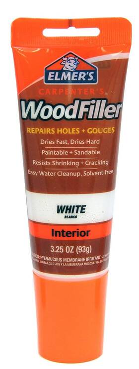 E855 Products 313028247280 Carpenters Wood Filler 3.25-ounce Tube White
